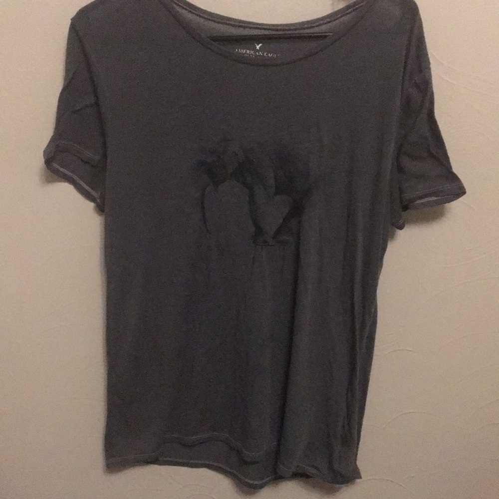 Green t with elephant print